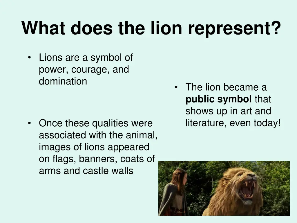 what does the lion represent