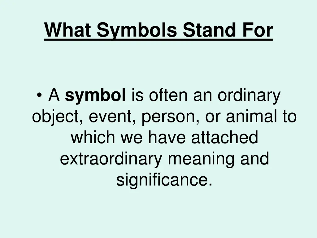 what symbols stand for