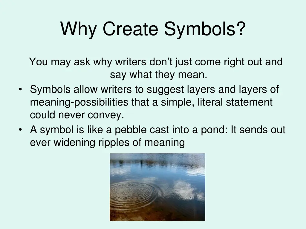 why create symbols