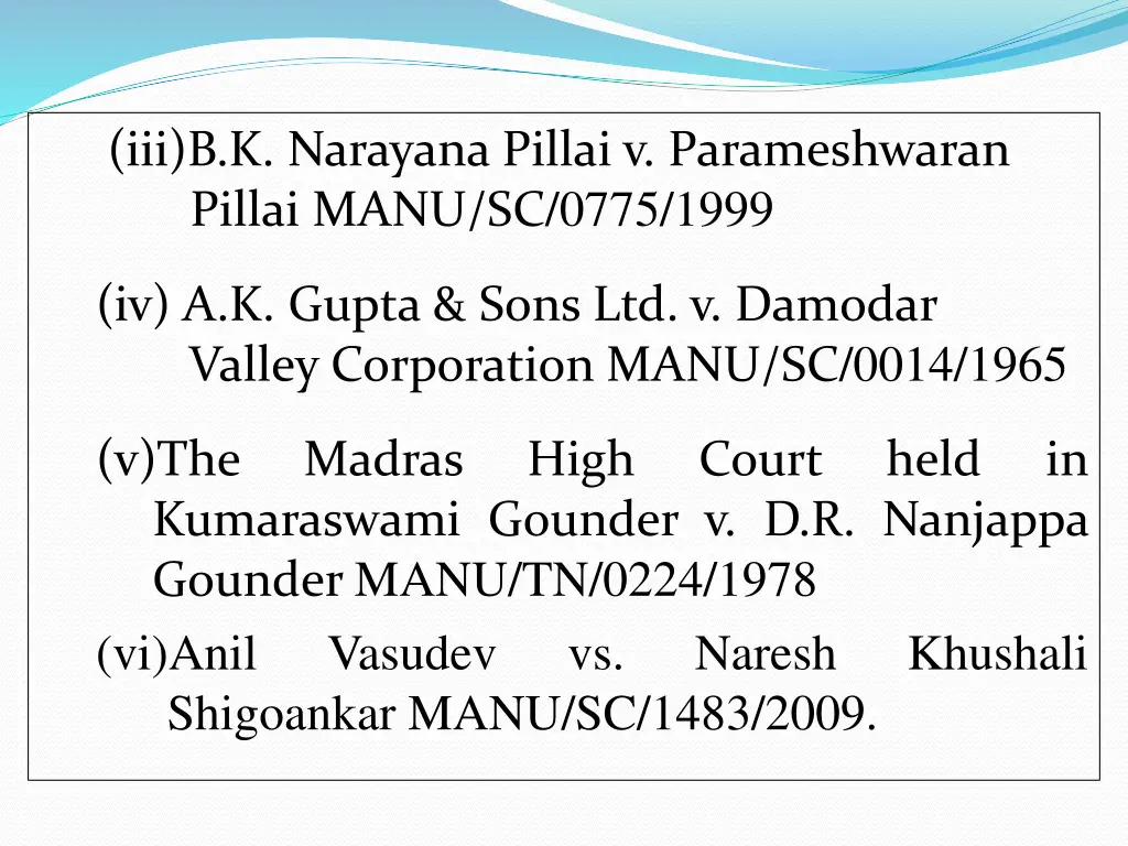 iii b k narayana pillai v parameshwaran pillai