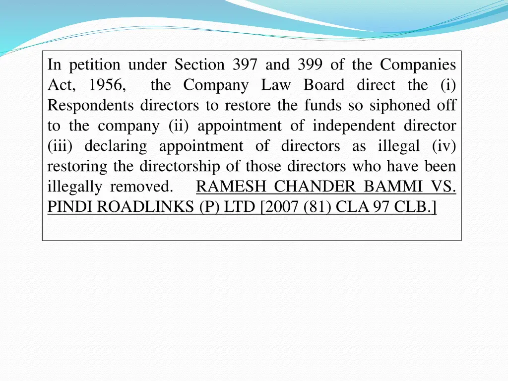 in petition under section