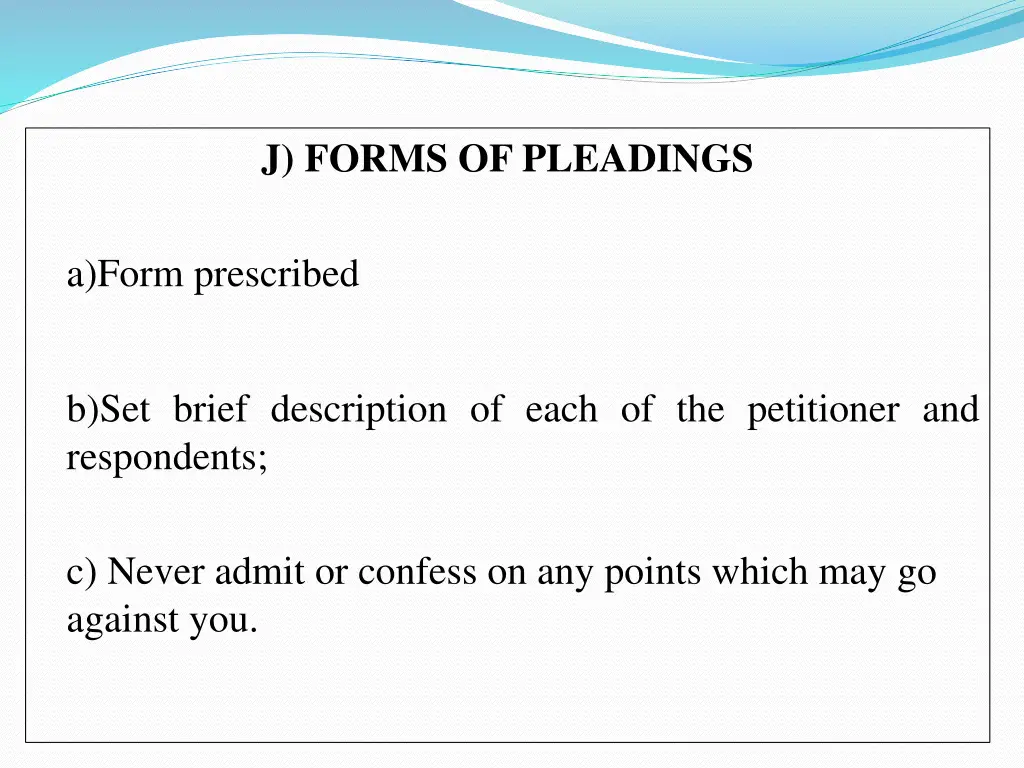 j forms of pleadings