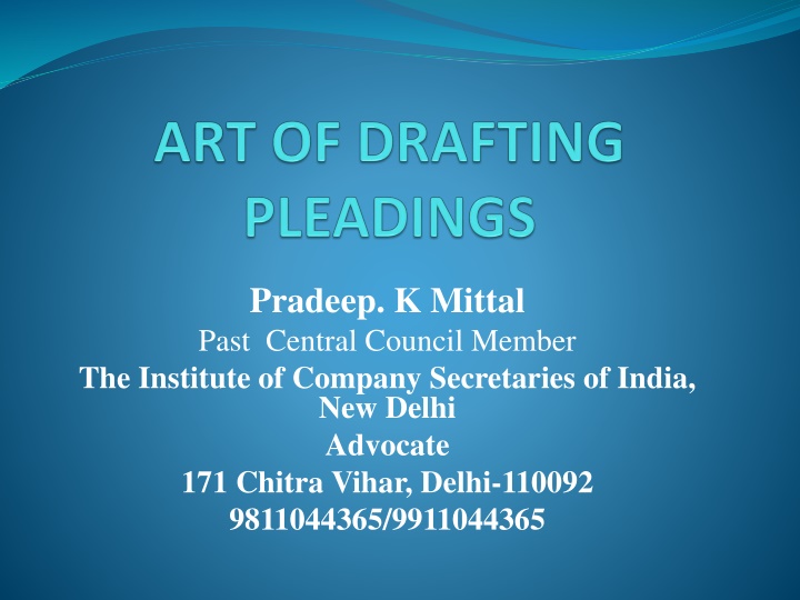 pradeep k mittal past central council member