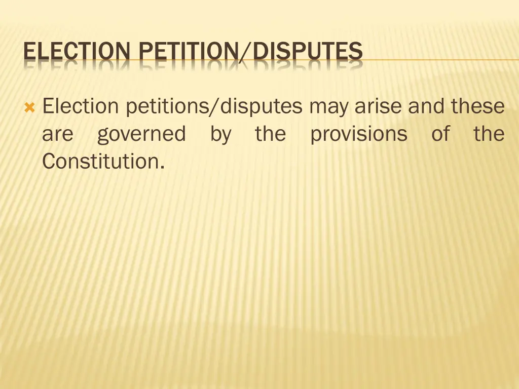 election petition disputes