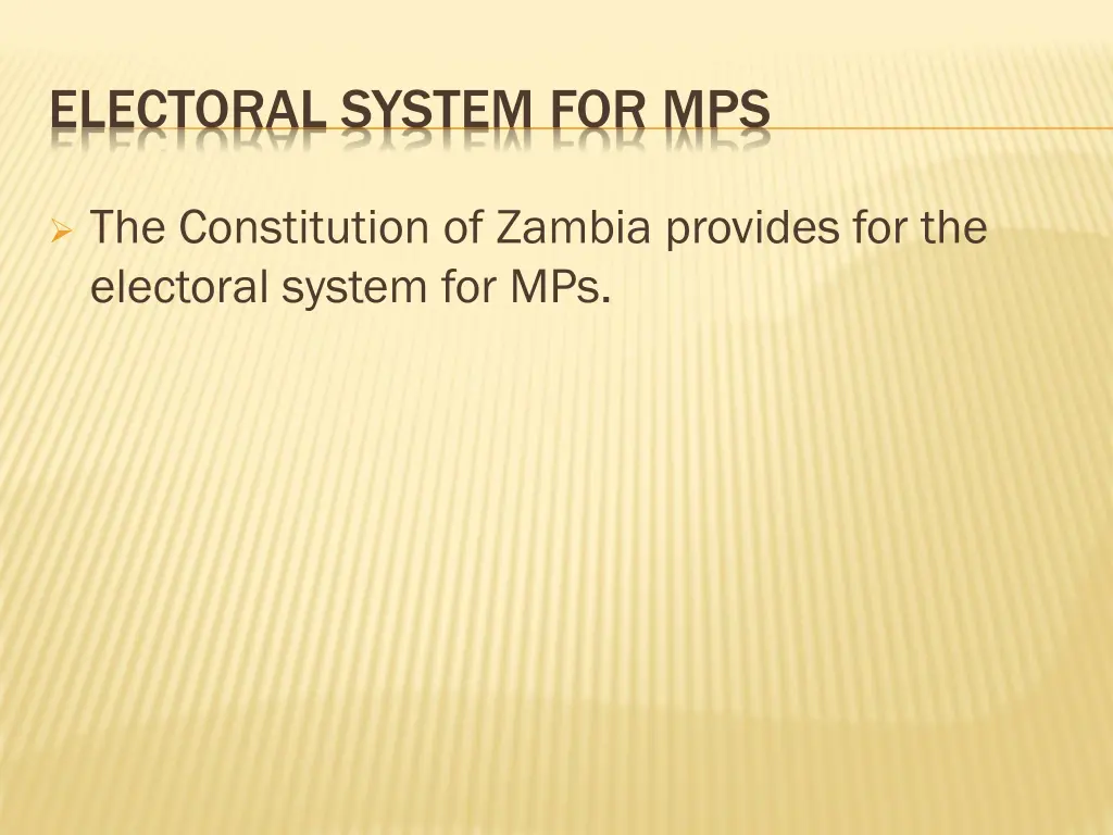 electoral system for mps