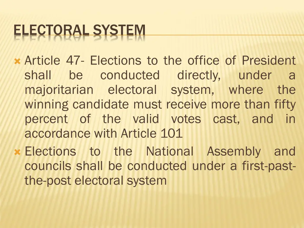 electoral system