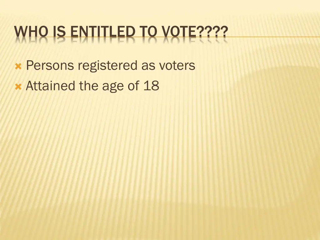 who is entitled to vote