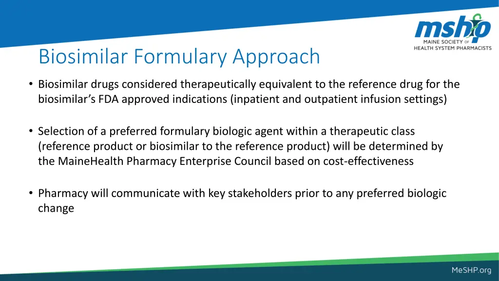 biosimilar formulary approach