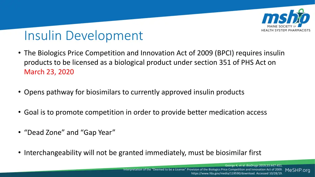 insulin development