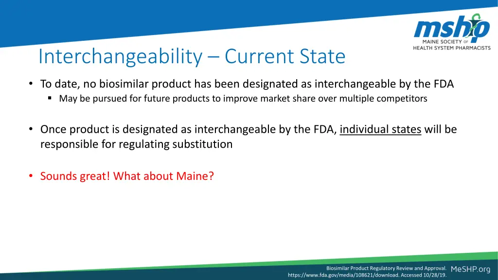 interchangeability current state