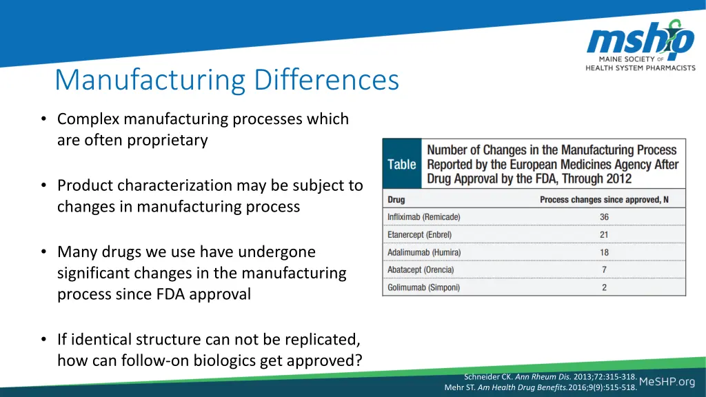 manufacturing differences