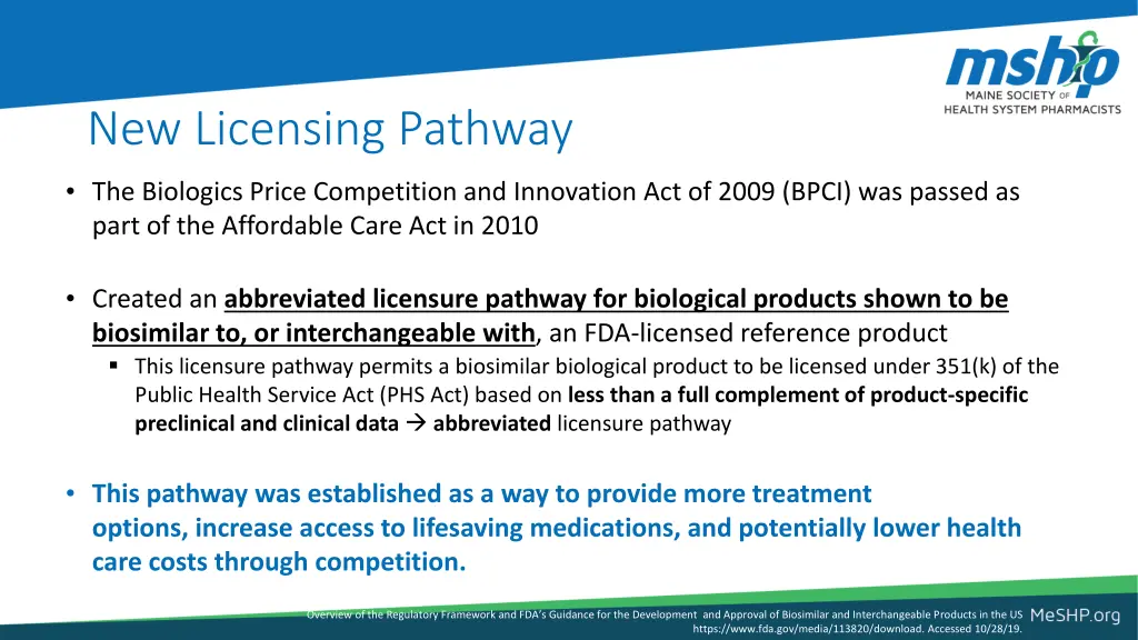 new licensing pathway