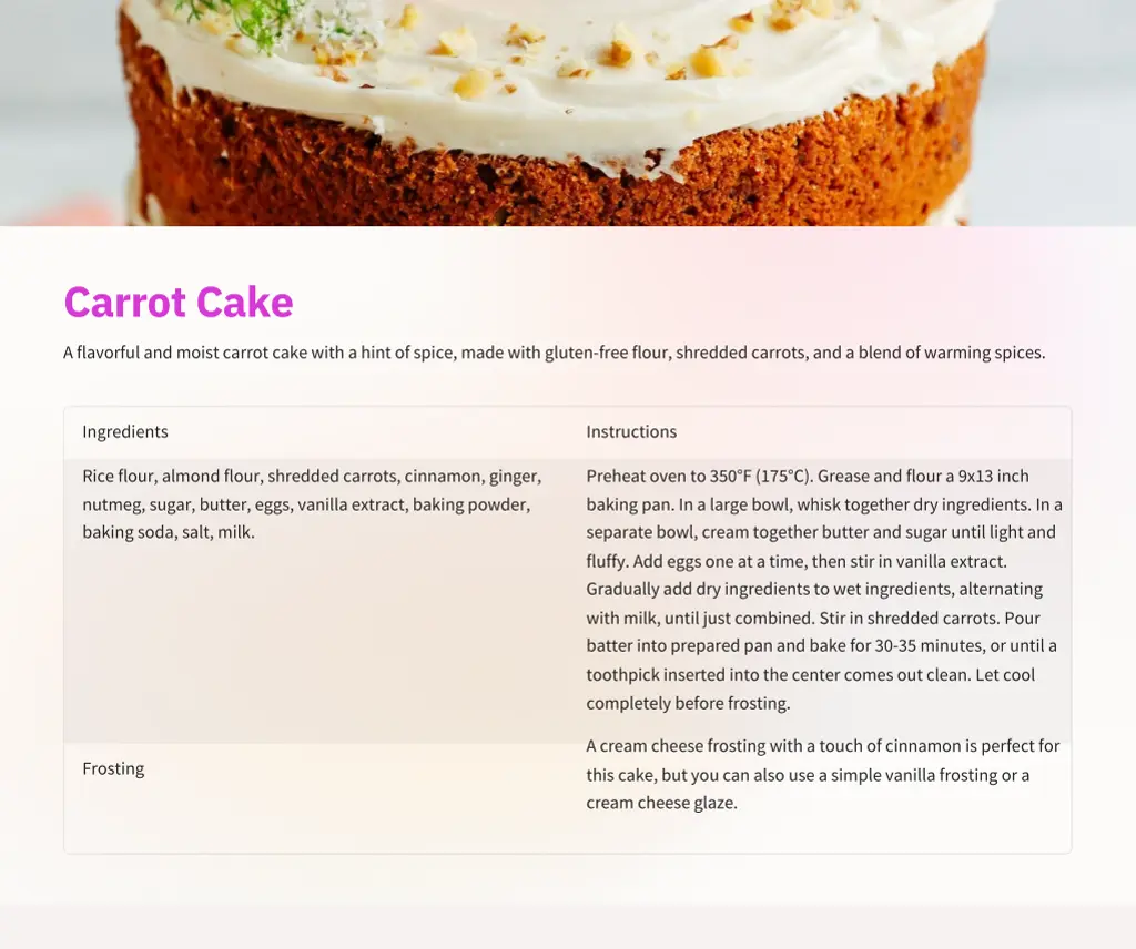 carrot cake