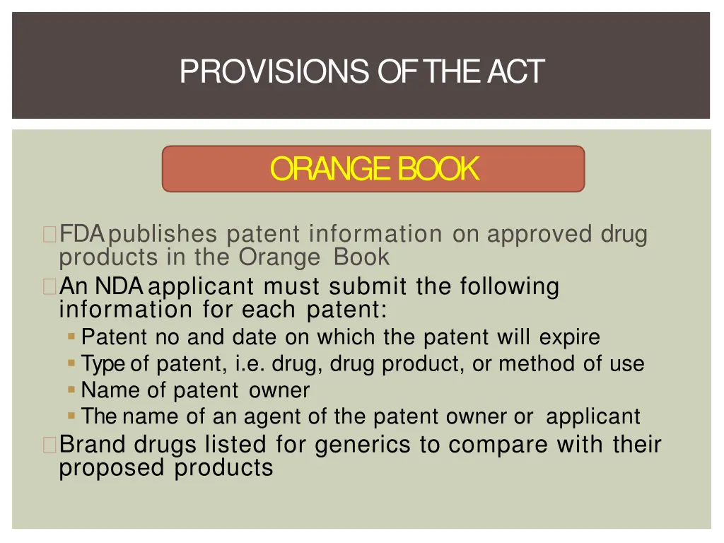 provisions of theact 1