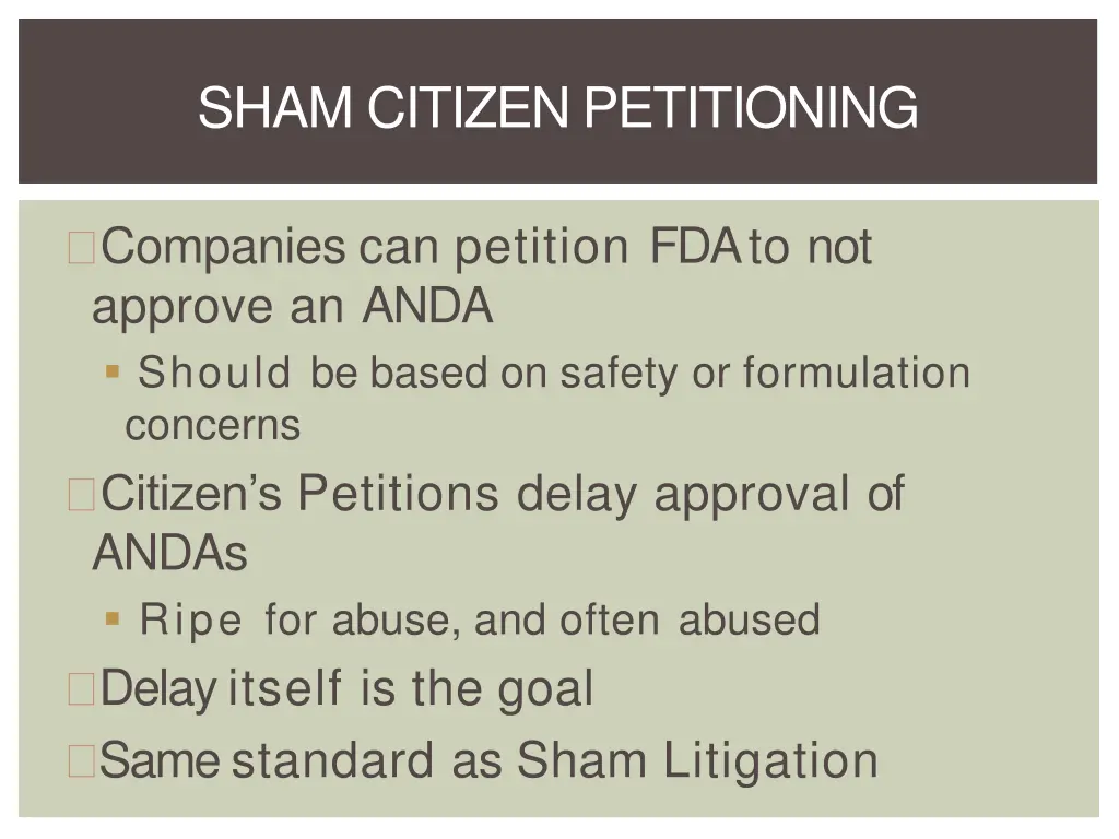 sham citizenpetitioning