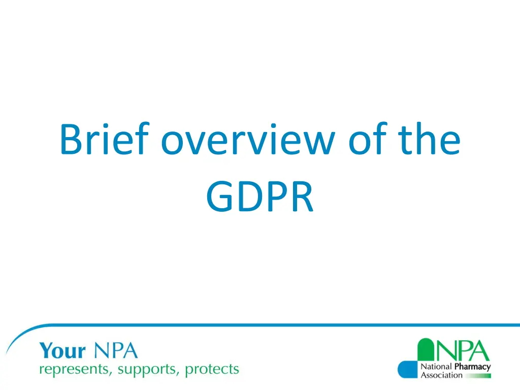 brief overview of the gdpr