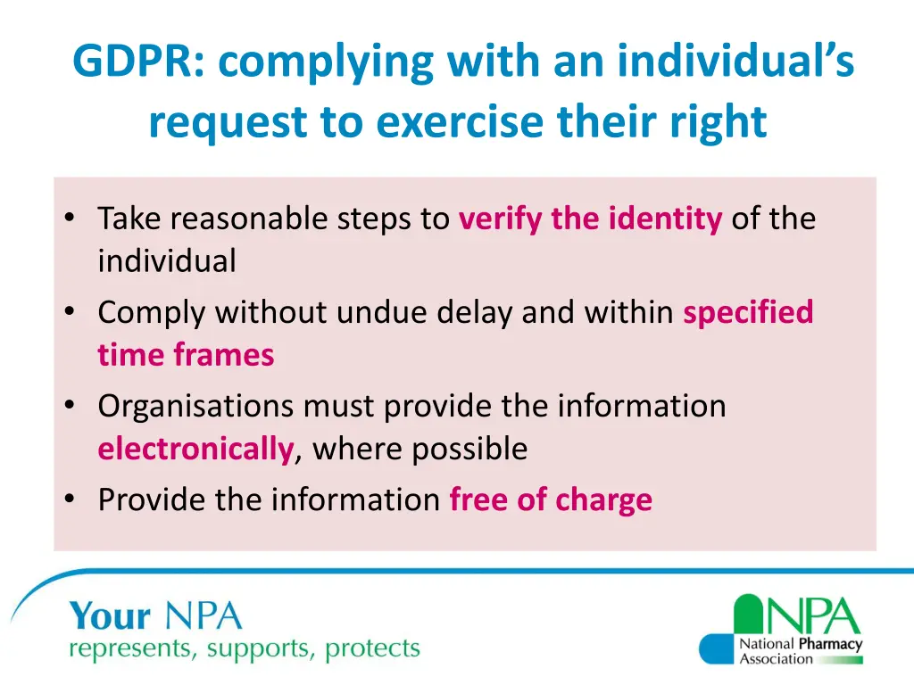 gdpr complying with an individual s request