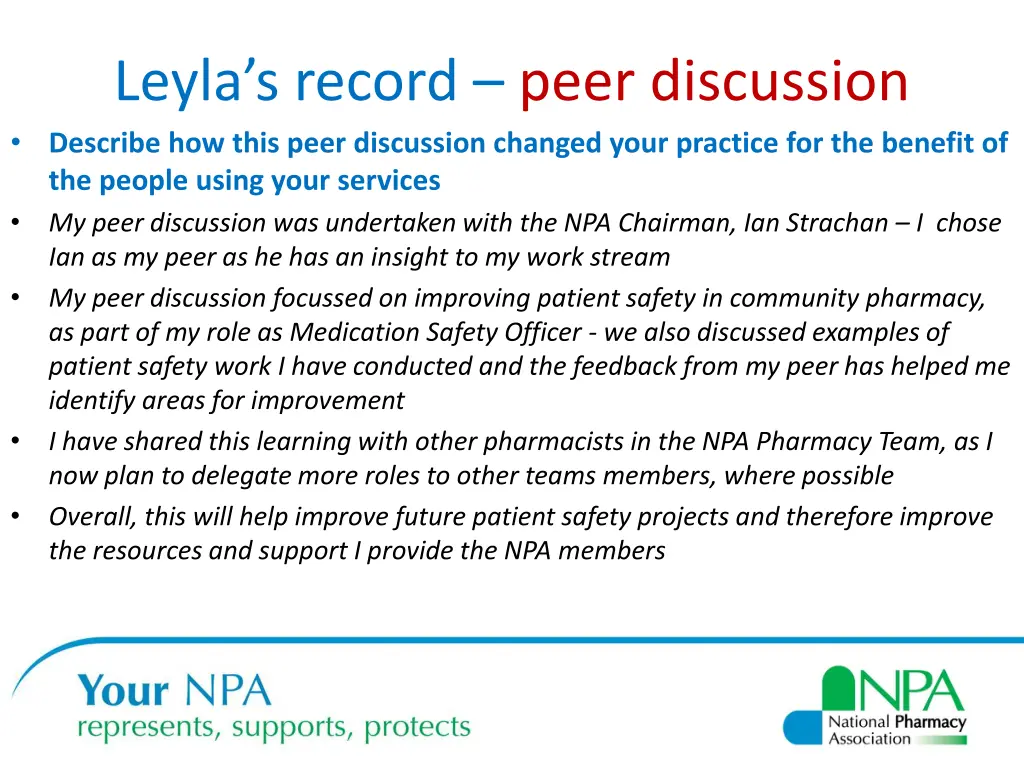 leyla s record peer discussion describe how this