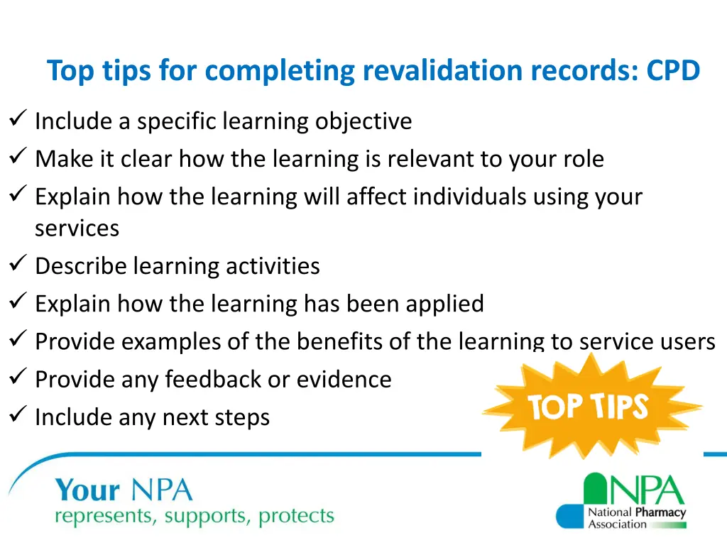 top tips for completing revalidation records cpd