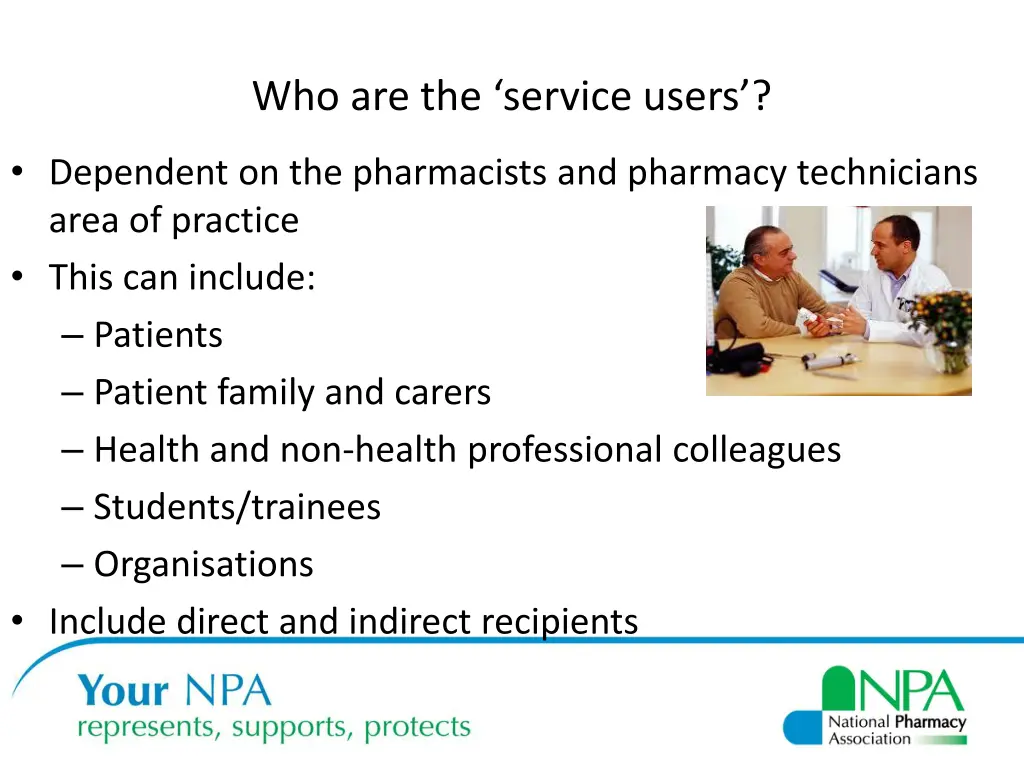 who are the service users