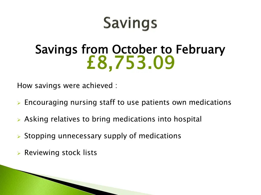 savings from october to february 8 753 09