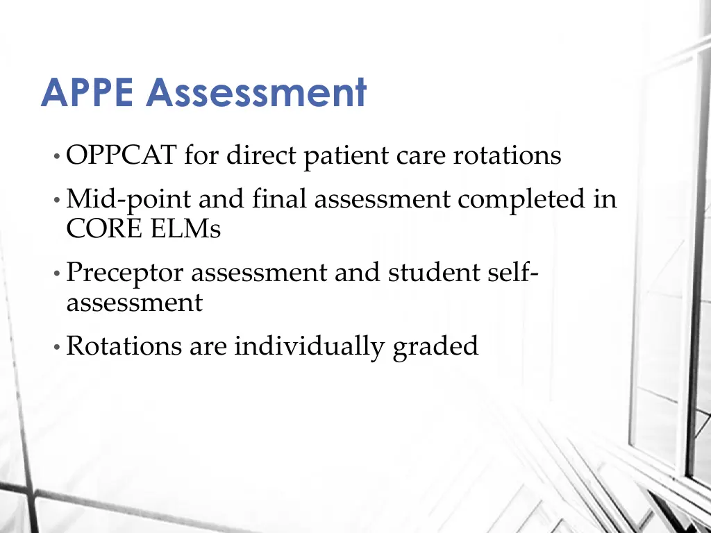 appe assessment