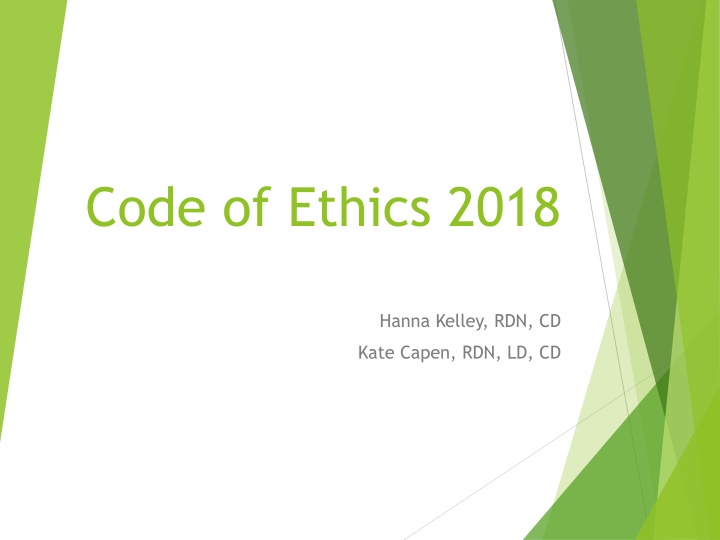 code of ethics 2018