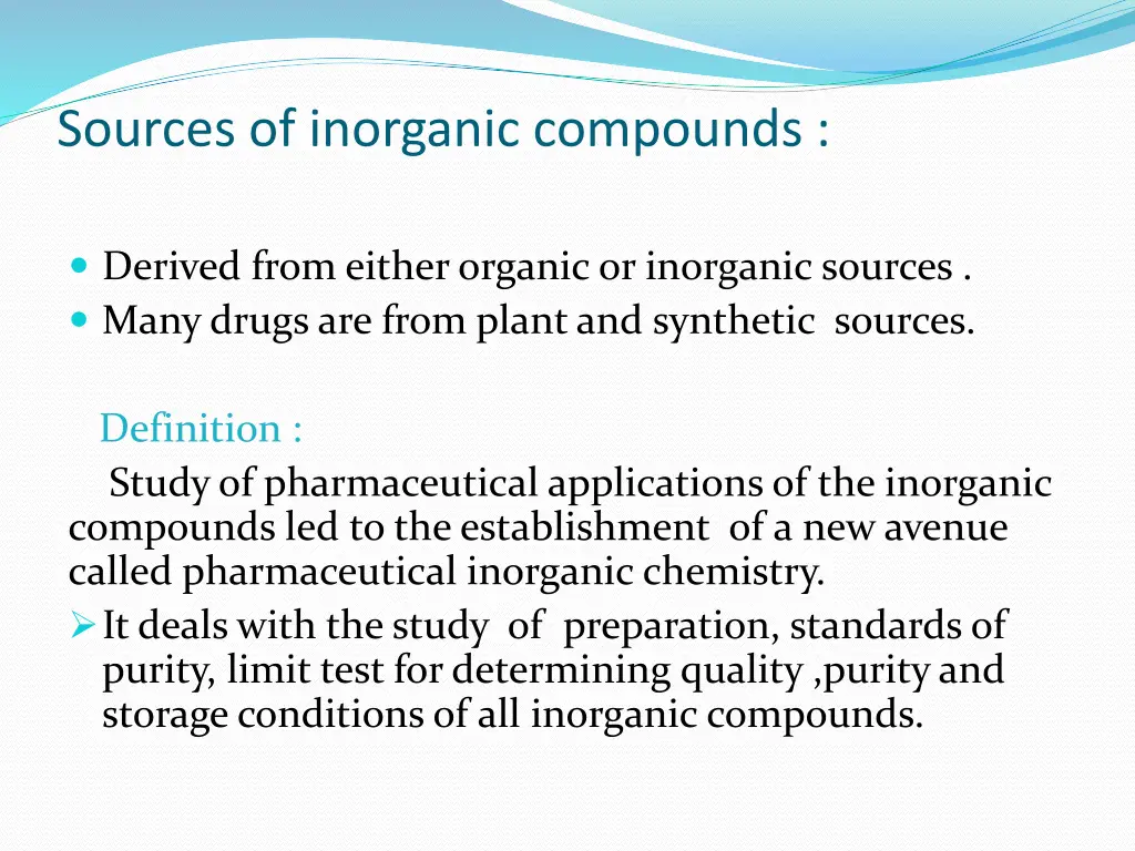 sources of inorganic compounds