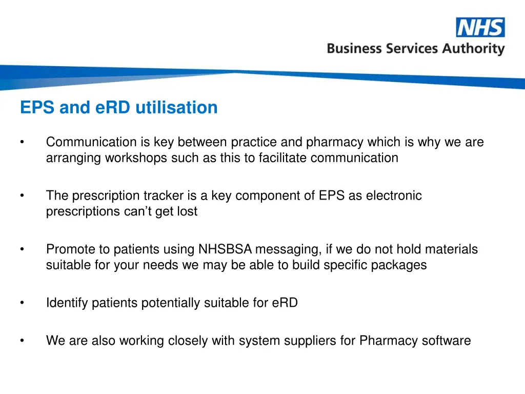 eps and erd utilisation