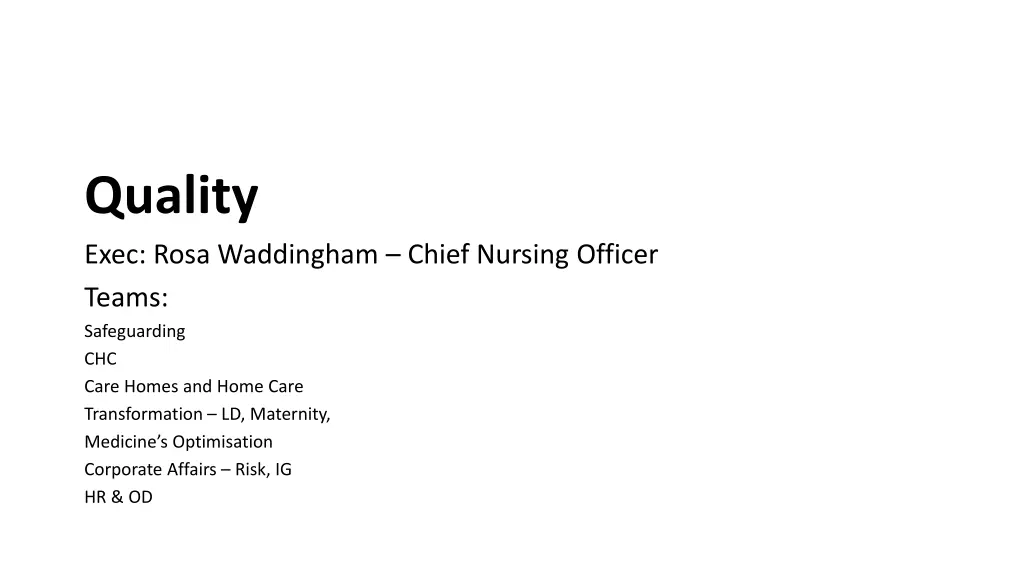 quality exec rosa waddingham chief nursing