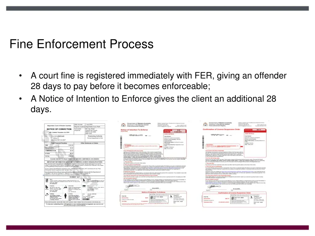 fine enforcement process