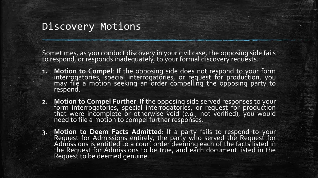 discovery motions