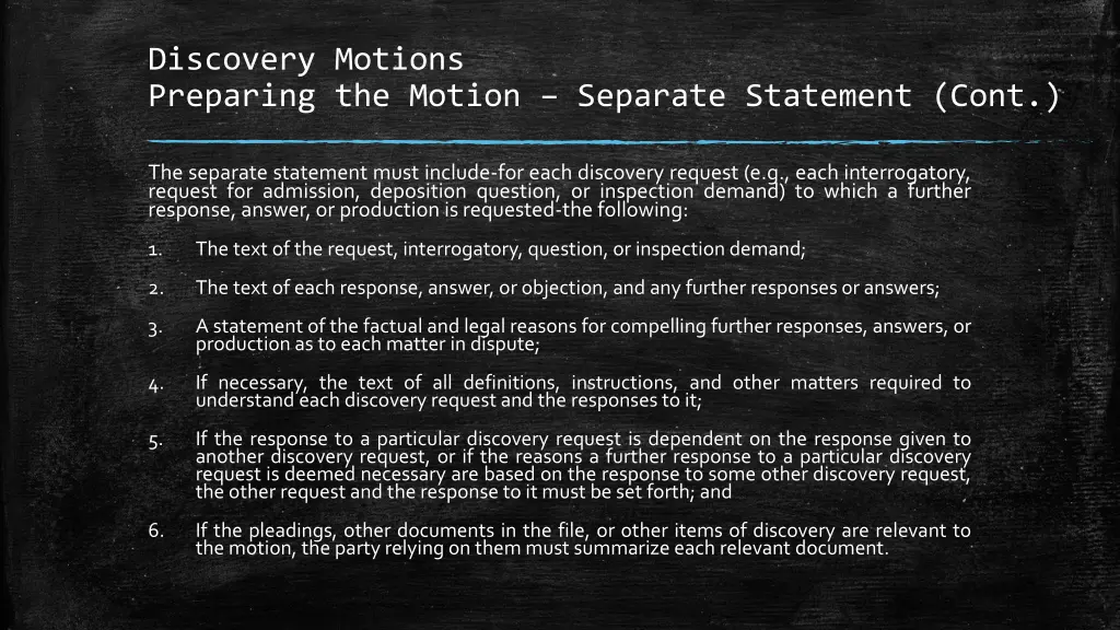 discovery motions preparing the motion separate 1