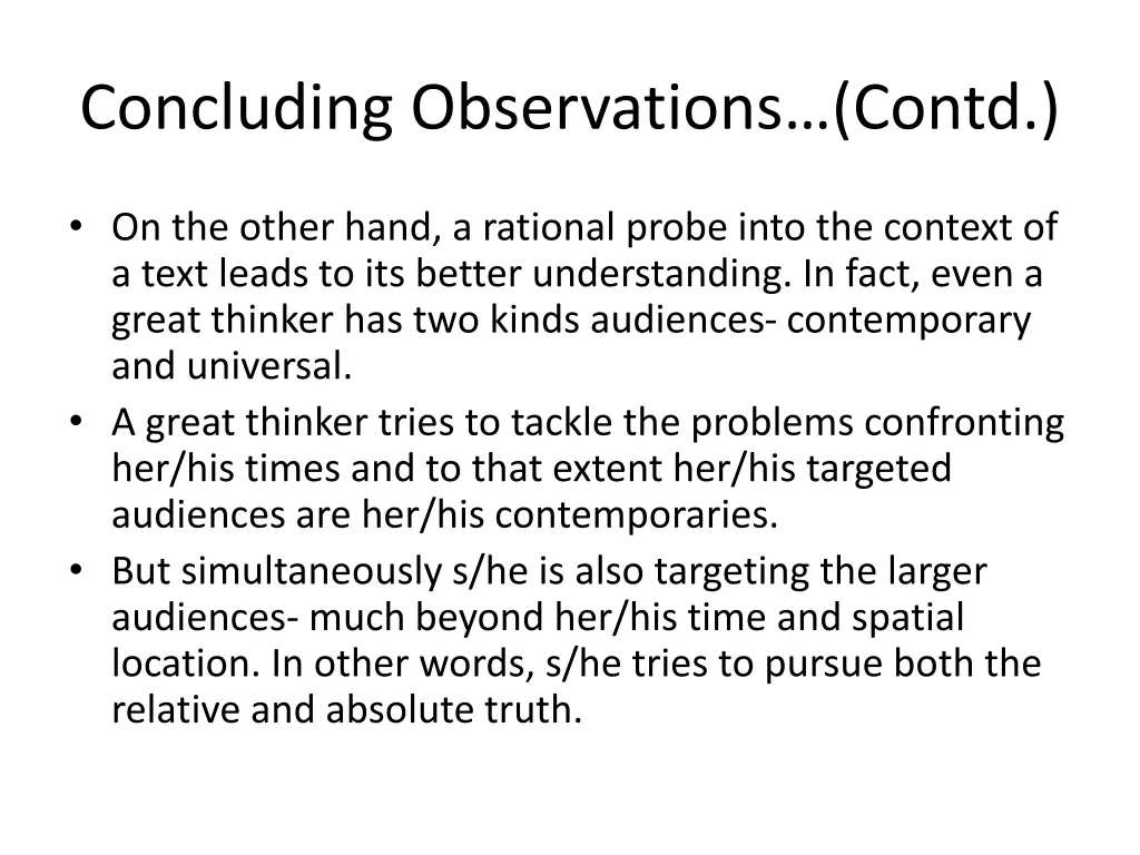 concluding observations contd 1