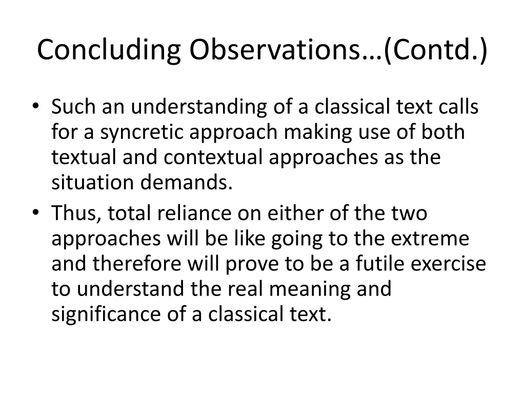 concluding observations contd 2