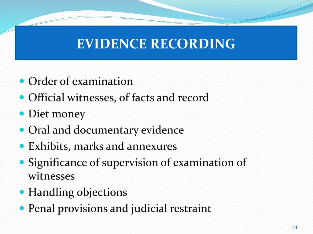 evidence recording