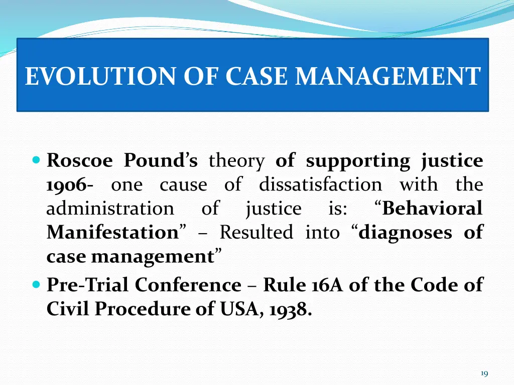 evolution of case management