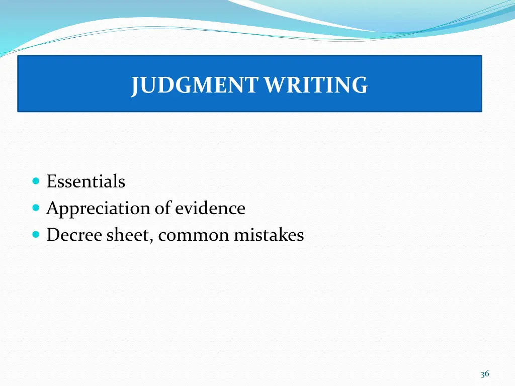 judgment writing