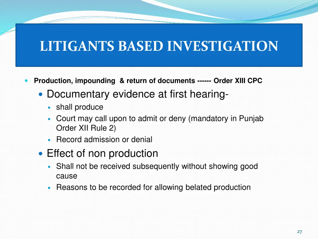 litigants based investigation 5