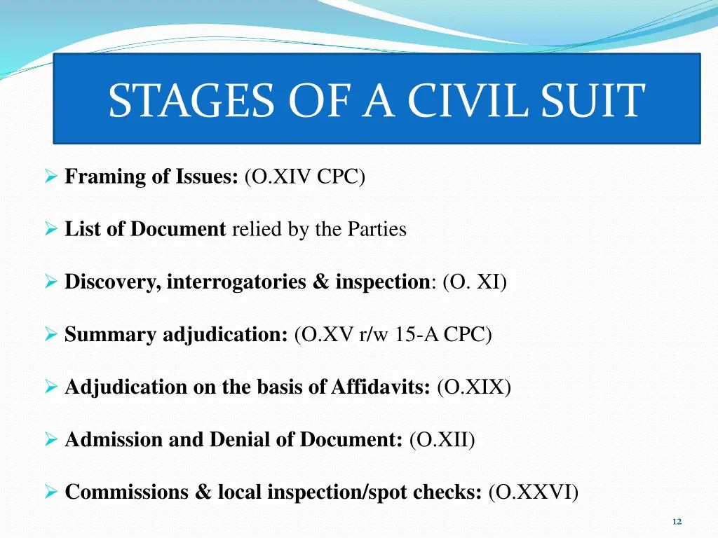 stages of a civil suit 1