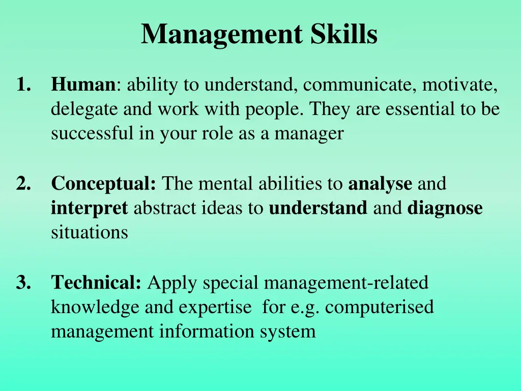 management skills