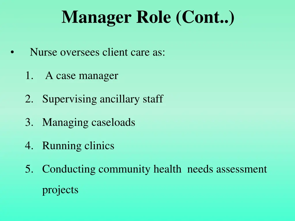 manager role cont