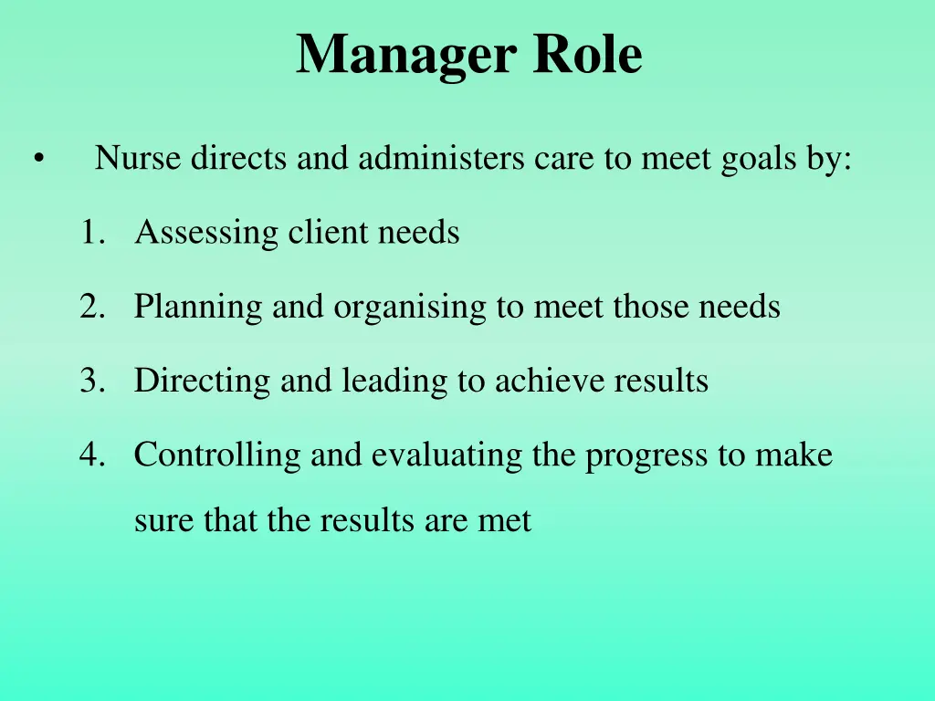 manager role