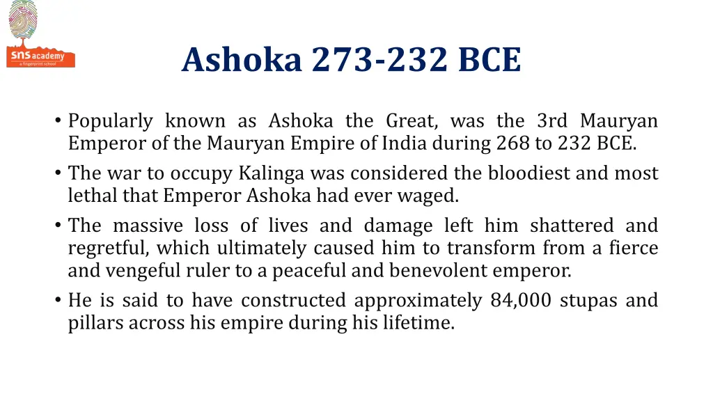 ashoka 273 232 bce