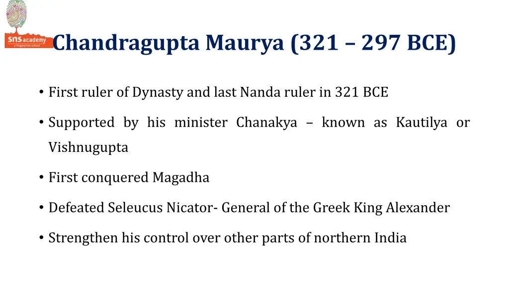 chandragupta maurya 321 297 bce