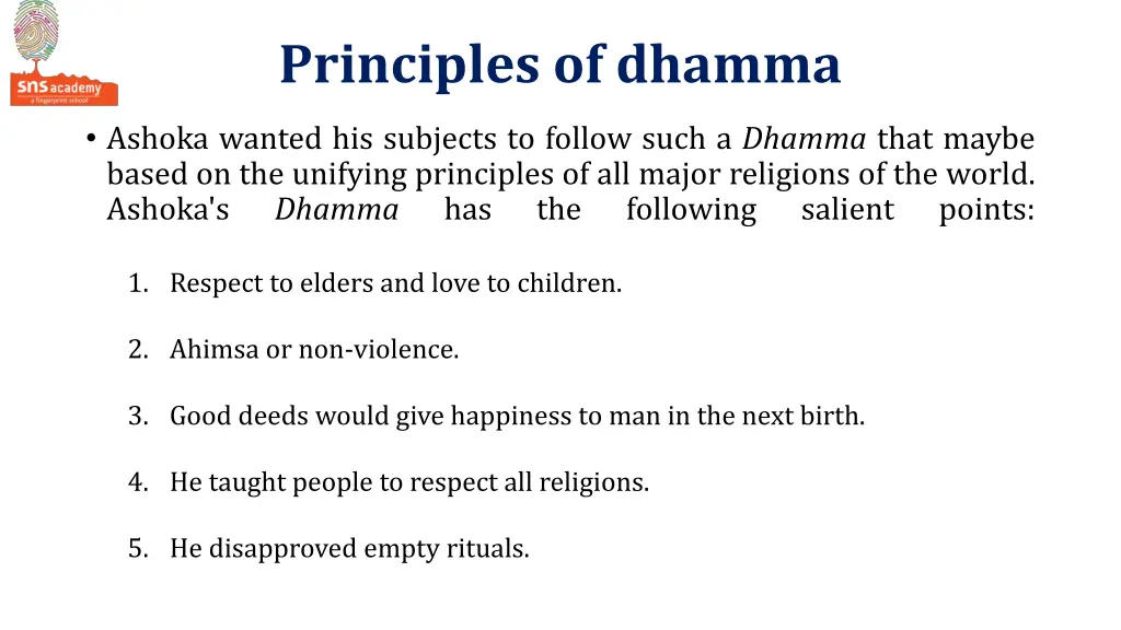 principles of dhamma