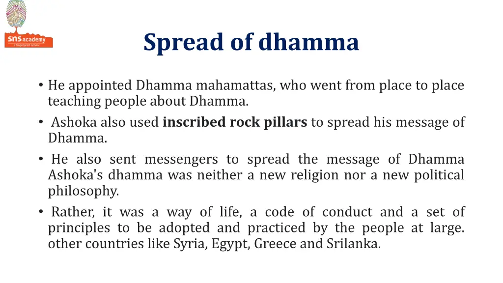 spread of dhamma