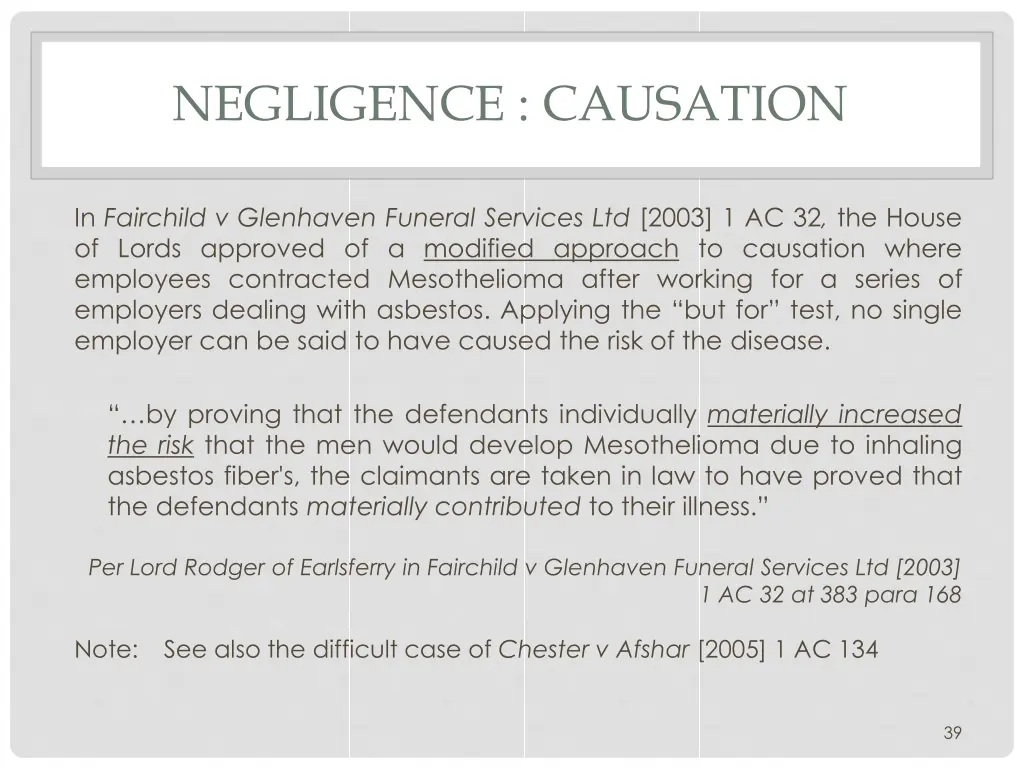 negligence causation 2