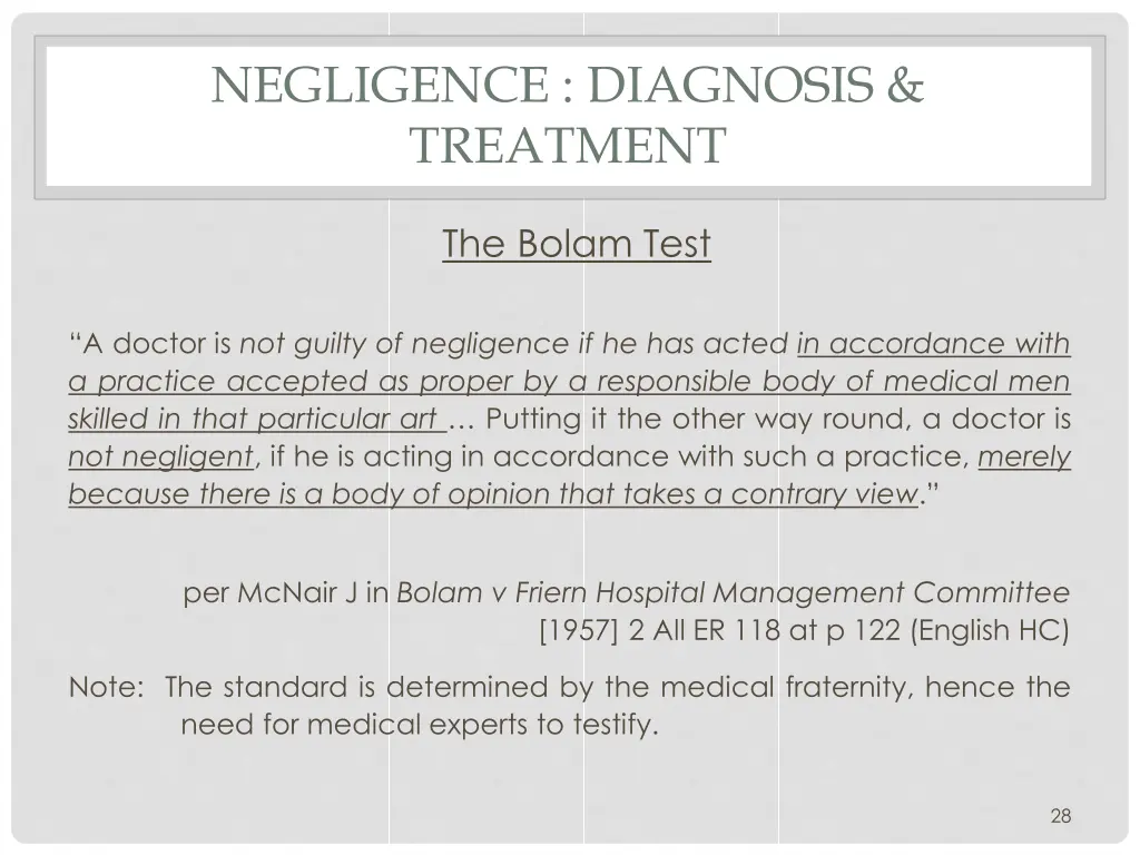 negligence diagnosis treatment 2