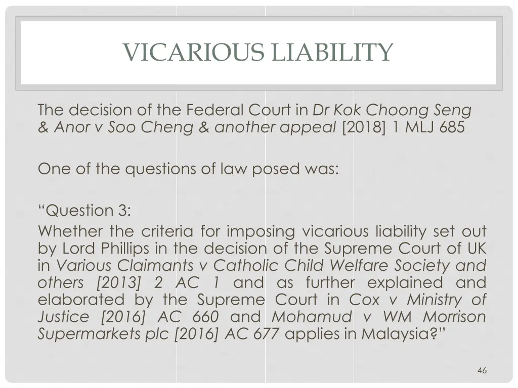 vicarious liability 1